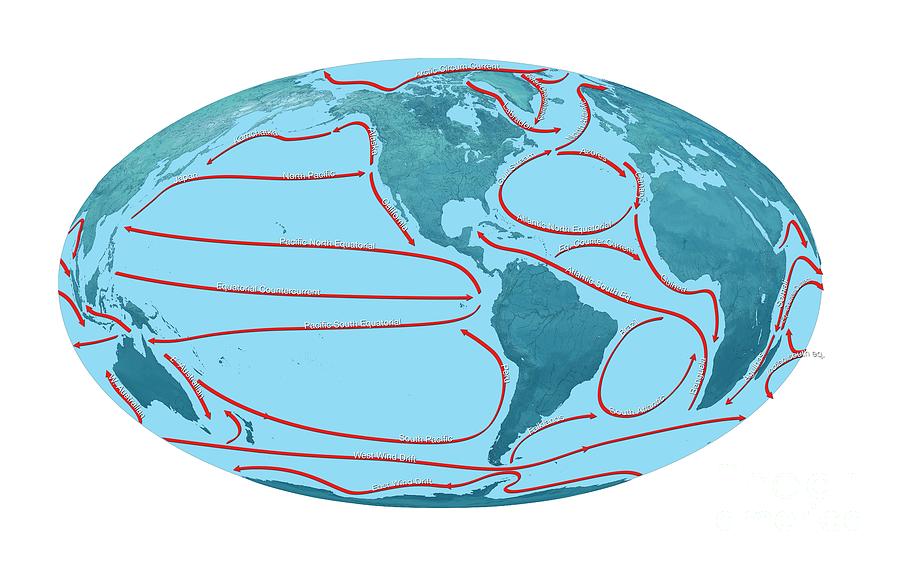 Global Ocean Currents Photograph by Mikkel Juul Jensen / Science Photo Library