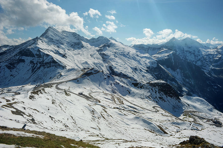 Glockner High Alpine Pass With Glockner Mountain Range, Glockner Mountain Range, Salzburger Land, Austria Photograph by Hans Georg Eiben
