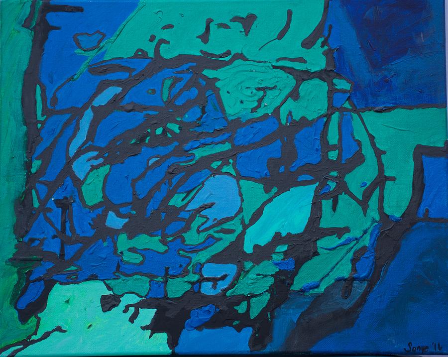Gloomy Blues Painting by Sonye Locksmith Gloomy Blues Painting by Sonye Locksmith