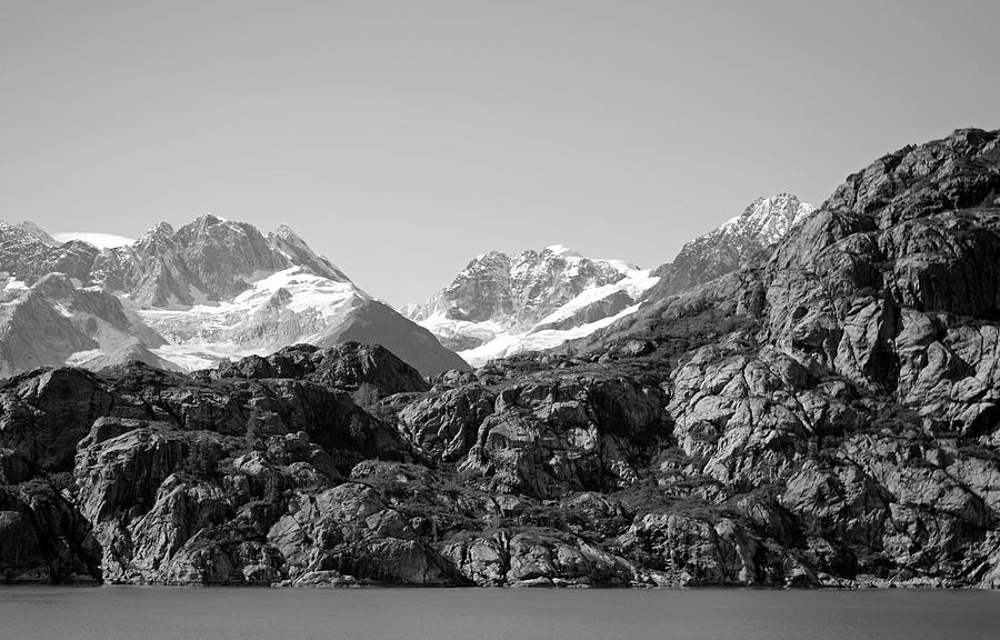 Gloomy Knob In Glacier Bay Bw Photograph