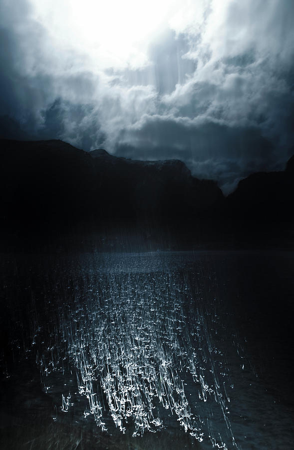 Gloomy Sea And Mountain Landscape Photograph by Sindre Ellingsen