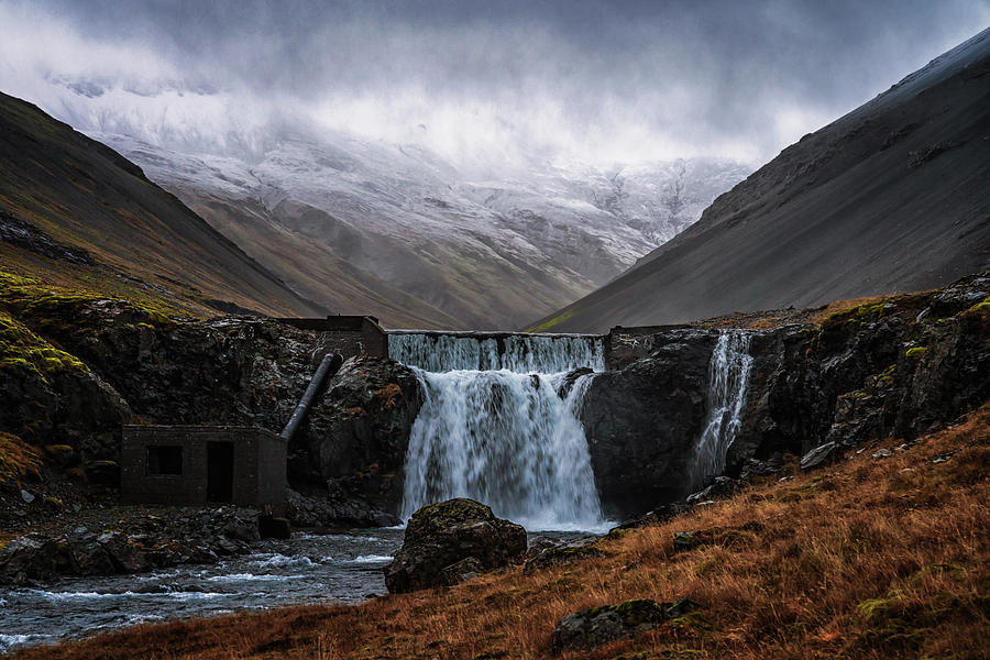 Gloomy Waterfall Photograph by Framing Places - Pixels