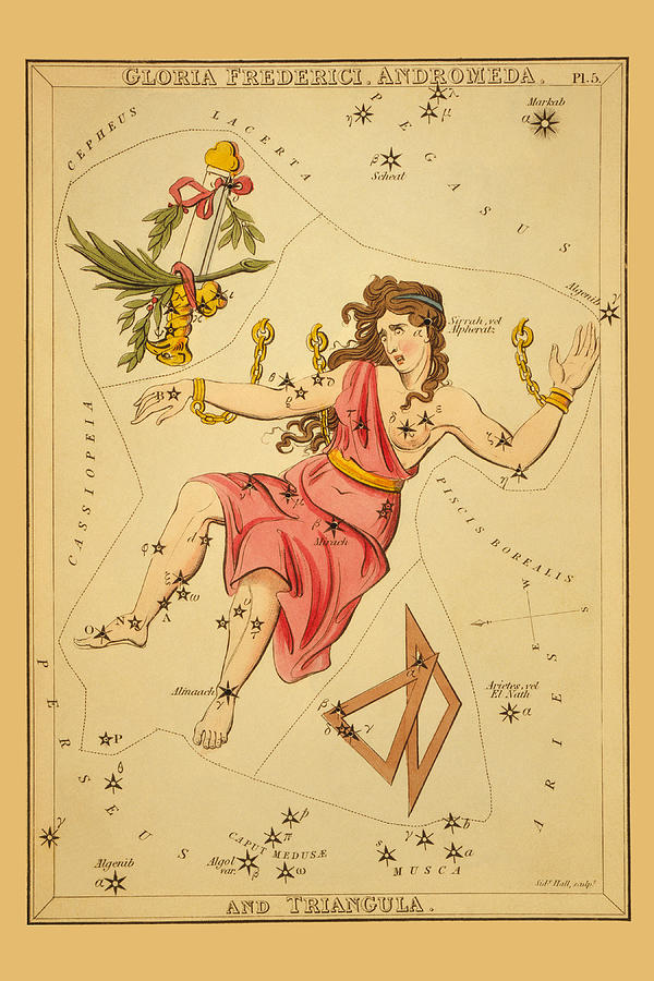 Gloria Frederici, Andromeda, and Triangula Painting by Aspin Jehosaphat