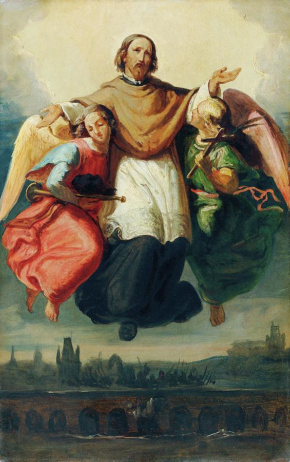 Religious Painting - Glorie Des Heiligen Johannes Von Nepomuk by Johann Till The Younger
