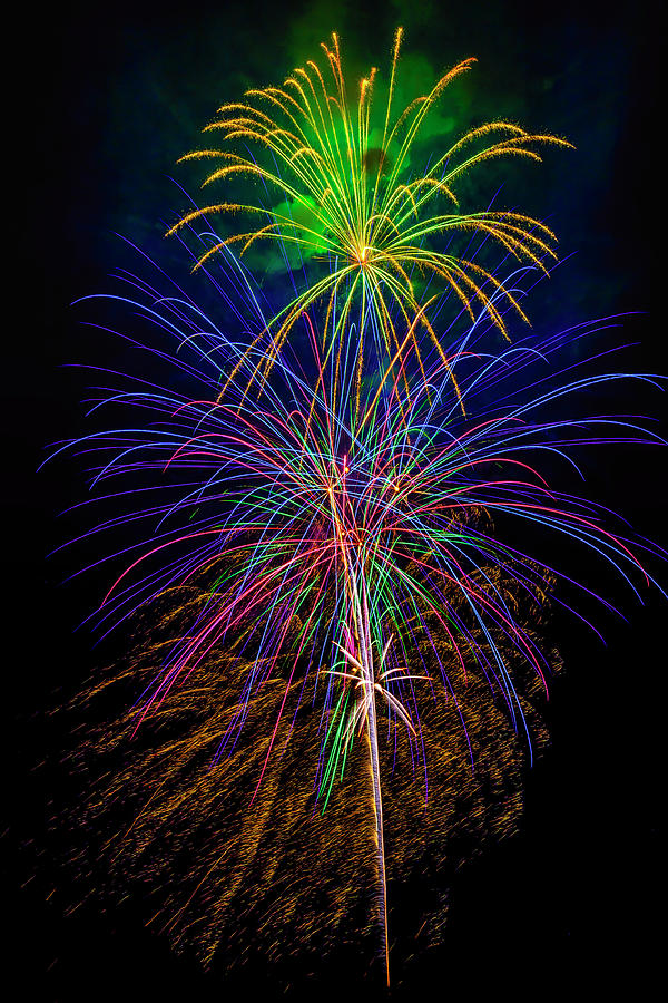 Glorious Fireworks Photograph by Garry Gay