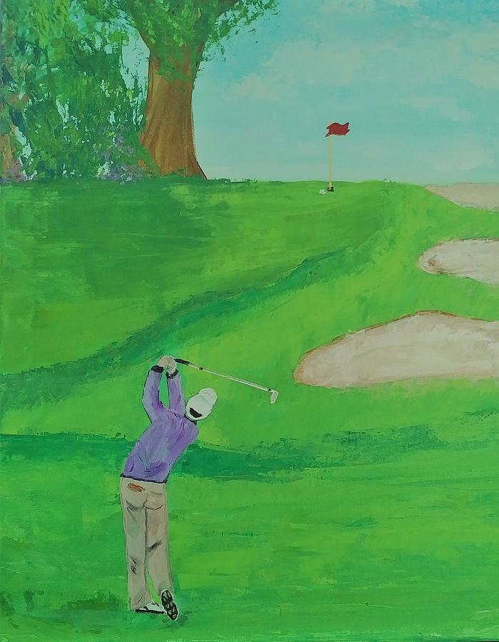Glorious Golfing Painting by Lynne McQueen