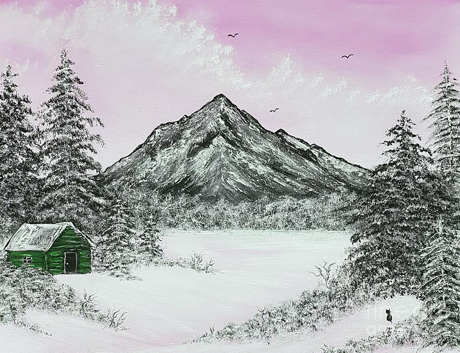 Glorious Winter Holidays Pink Painting