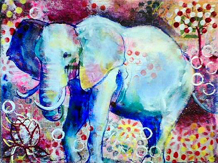 Elephant Painting - Glory by Goddess Rockstar Elephant Painting - Glory by Goddess Rockstar