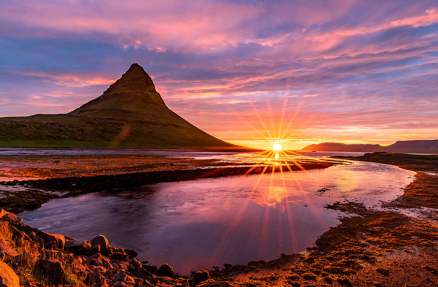 Glory Sunrise By Kirkjufell Photograph by Ariel Ling