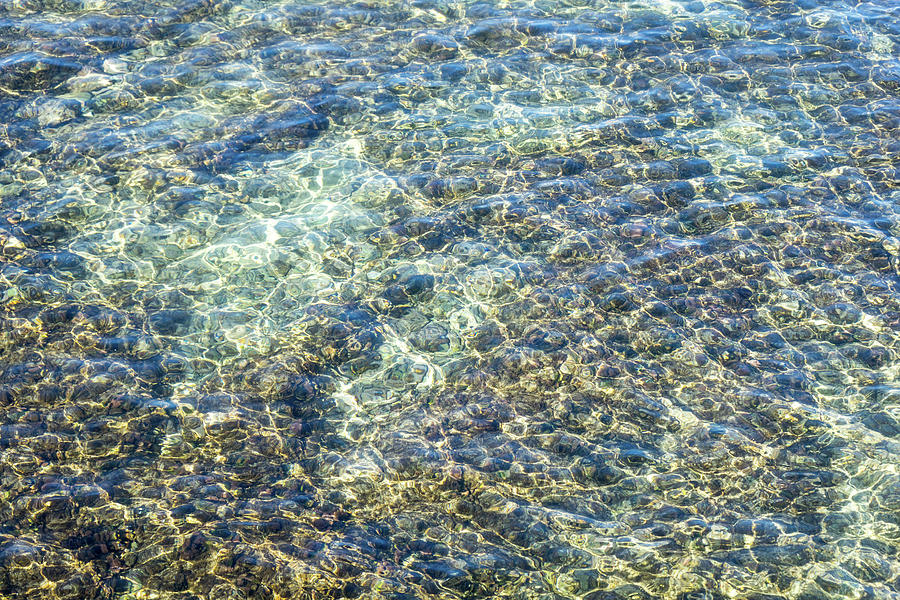 Glossy Mediterranean Silk - Sophisticated See Through Patterns at Sea Photograph by Georgia Mizuleva