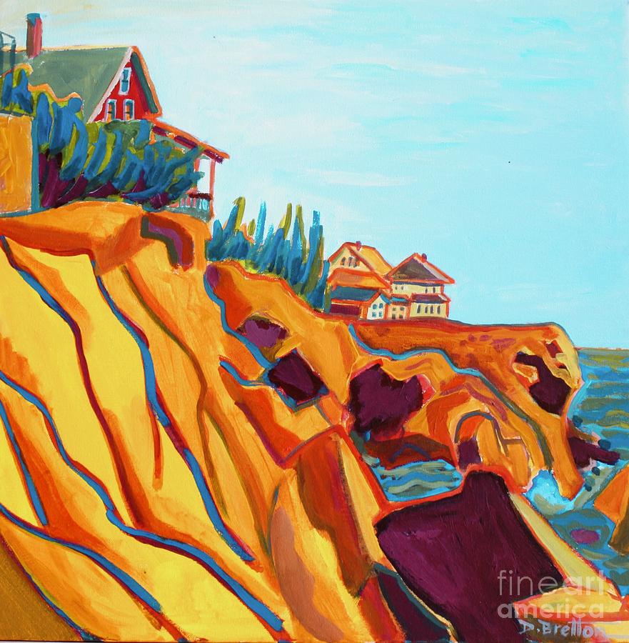 Cottage Painting - Gloucester Cliffs by Debra Bretton Robinson