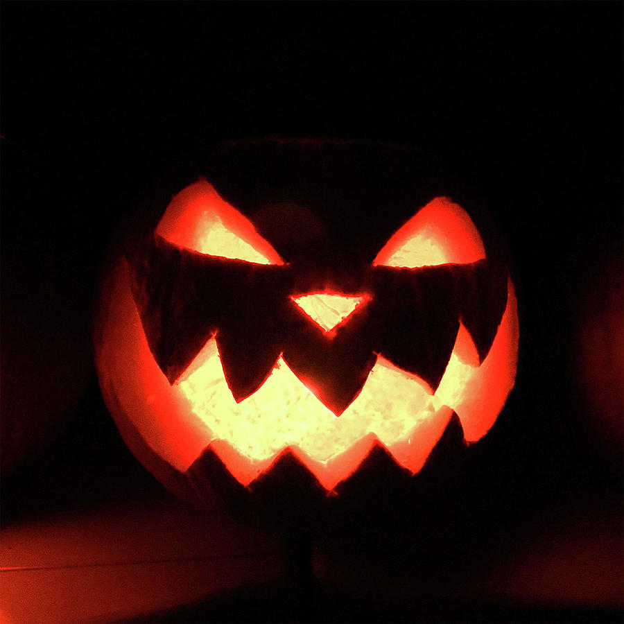 Glowing Evil Pumpkin  Photograph by Doc Braham