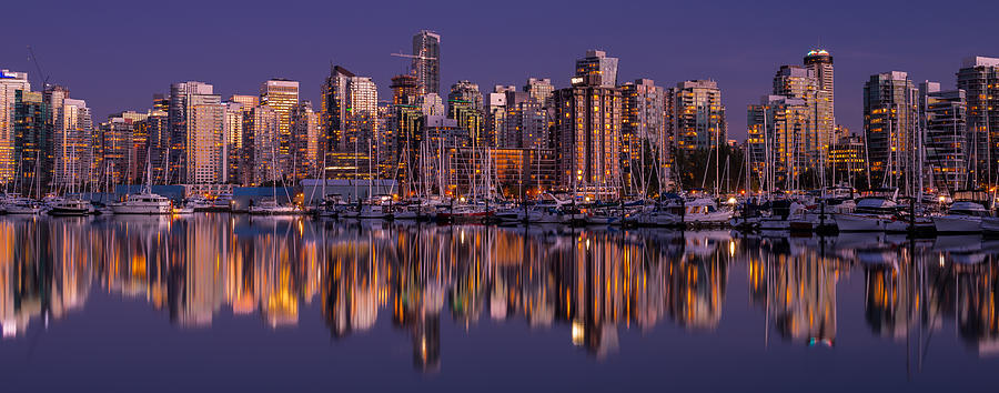 Sunset Photograph - Glowing Vancouver by Andreas Agazzi