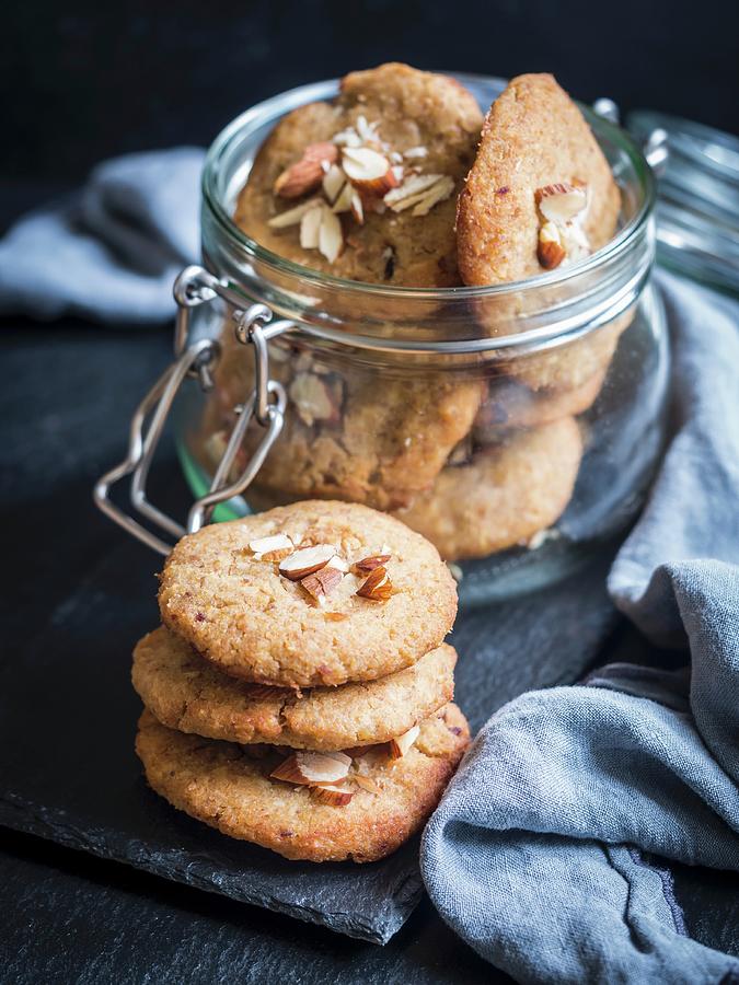 Gluten And Sugar Free Flowerless Millet Coconut Almont Cookies Photograph by Magdalena Paluchowska