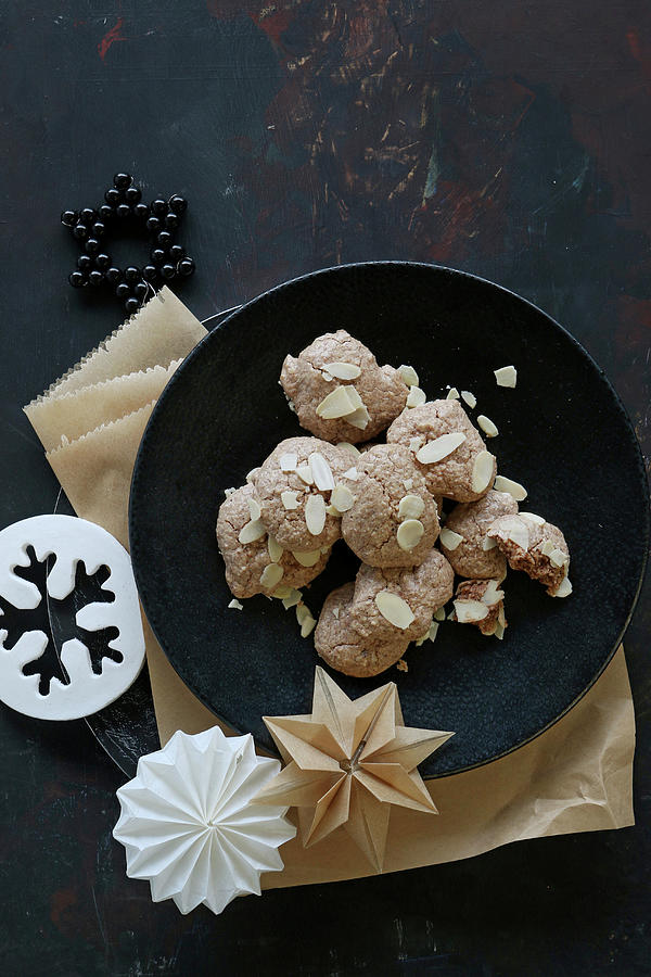 Gluten-free Almond Biscuits For Christmas Photograph by Regina Hippel
