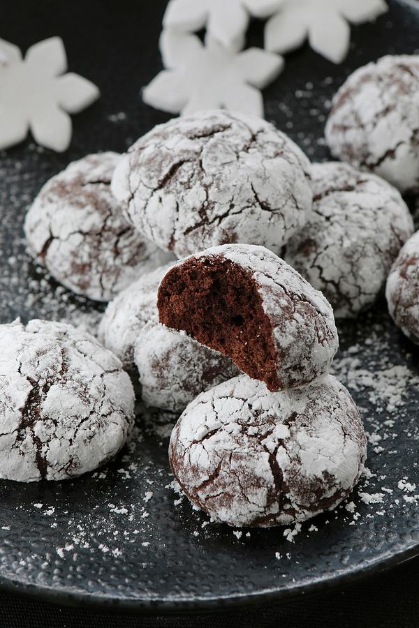 Gluten-free Hazelnut And Chocolate Biscuits Photograph by Regina Hippel