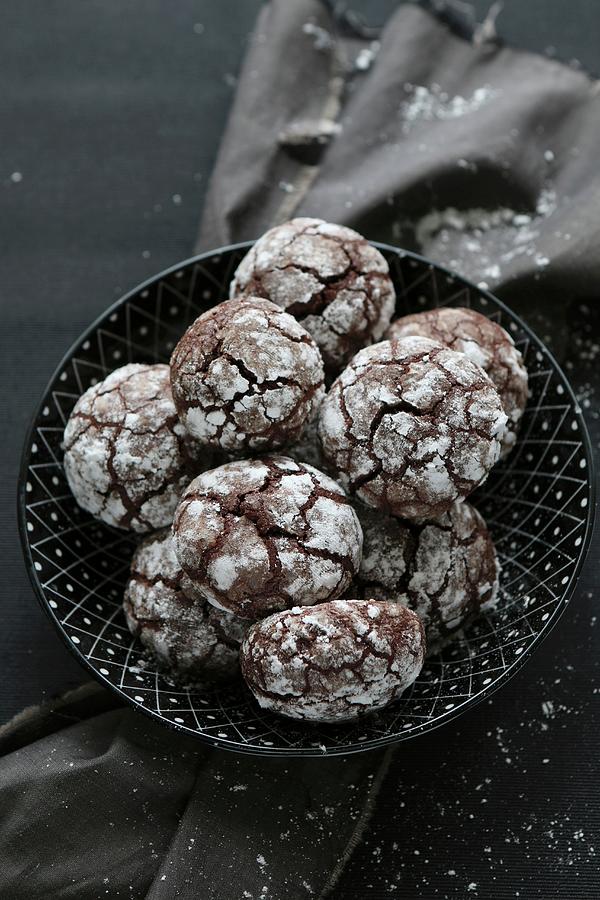 Gluten-free Hazelnut And Chocolate Biscuits With Icing Photograph by Regina Hippel