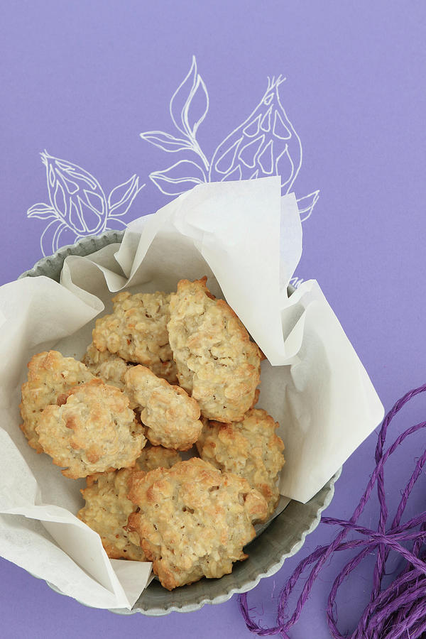 Gluten-free Oat Biscuits In Baking Paper Photograph by Regina Hippel