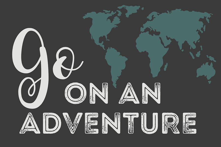 Map Mixed Media - Go On An Adventure by Sundance Q
