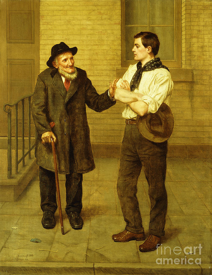 Go West Young Man, 1910 Painting by John George Brown