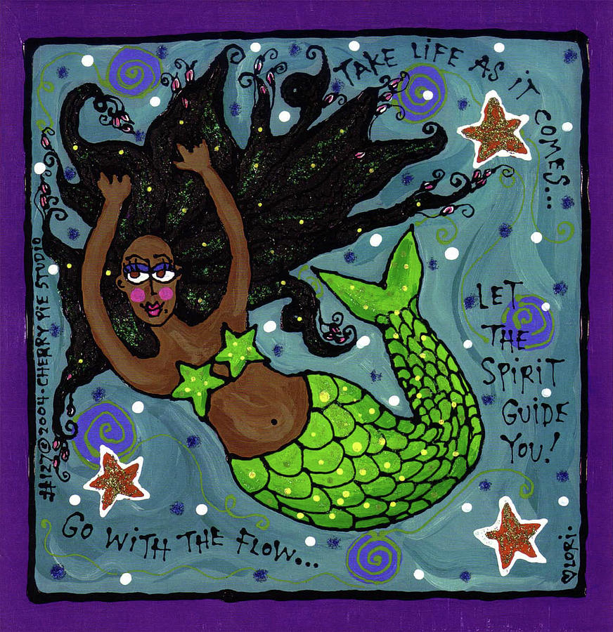 Go With The Flow Painting by Cherry Pie Studios Go With The Flow Painting by Cherry Pie Studios