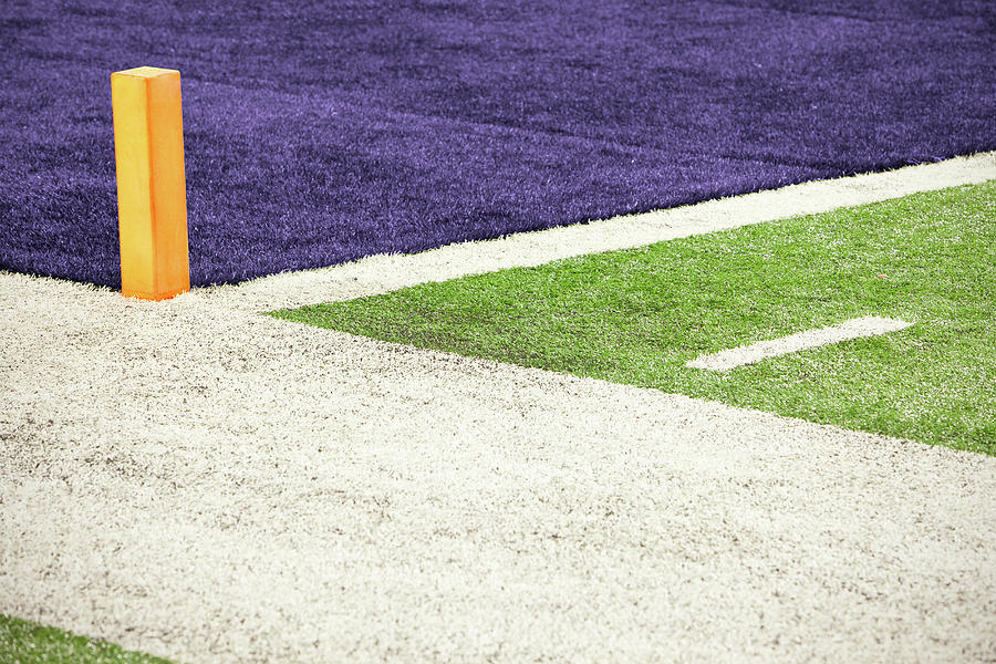 Goal Line Marker On American Football Photograph by William Andrew