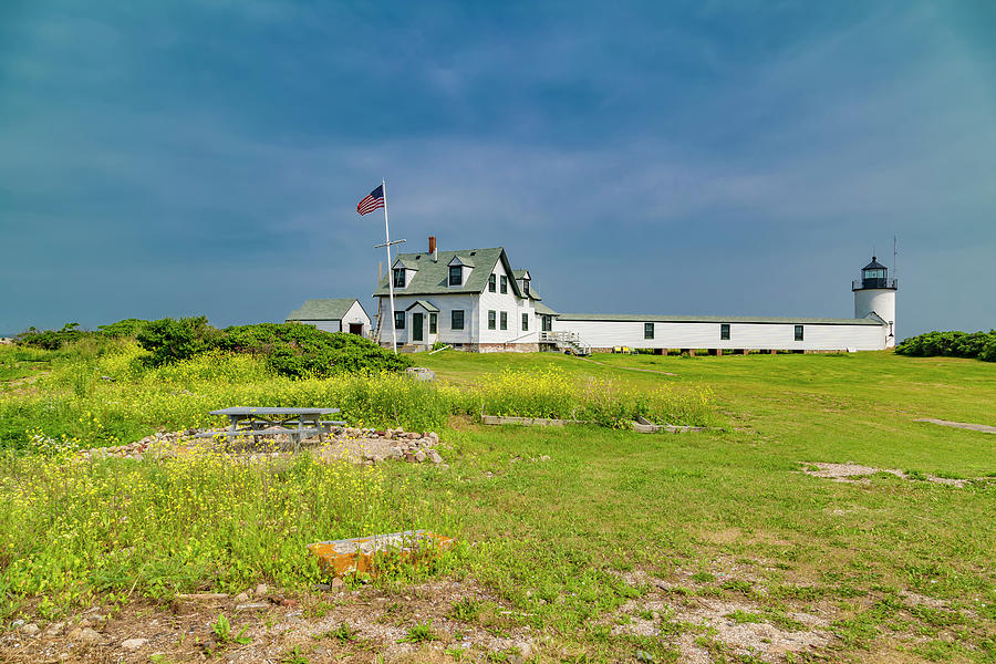Goat Island Lighthouse Vibrant Day Landscape Photograph