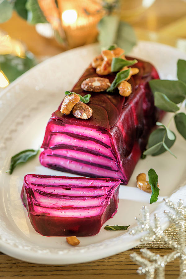 Goats Cheese And Beetroot Terrine Photograph by Winfried Heinze - Fine ...