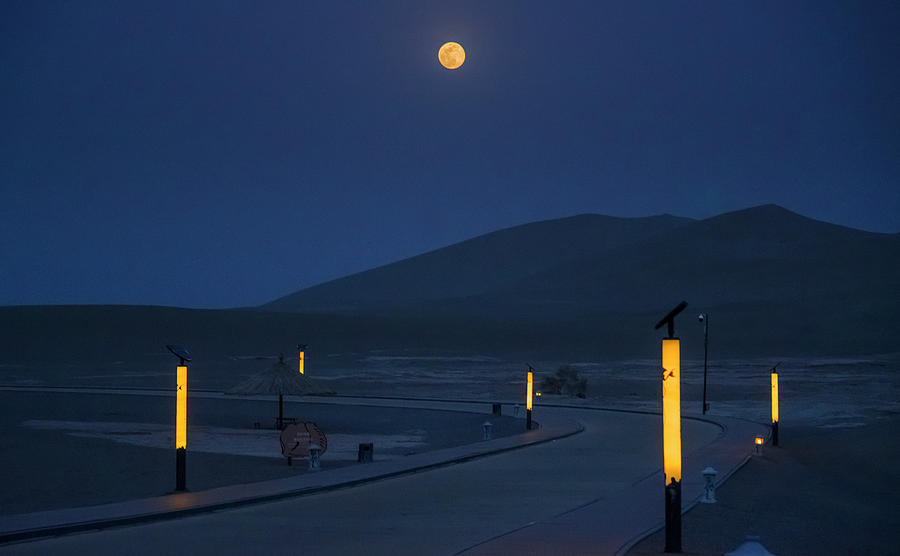 Gobi Desert Oasis Rest Stop Dunhuang Gansu China Photograph by Adam Rainoff