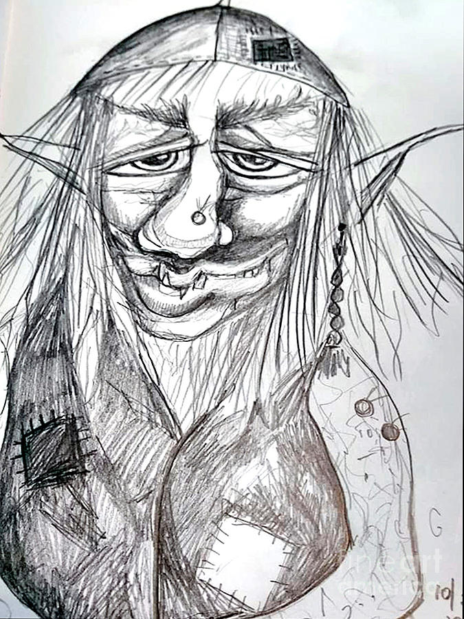 Goblin Drawing by Genevieve Esson