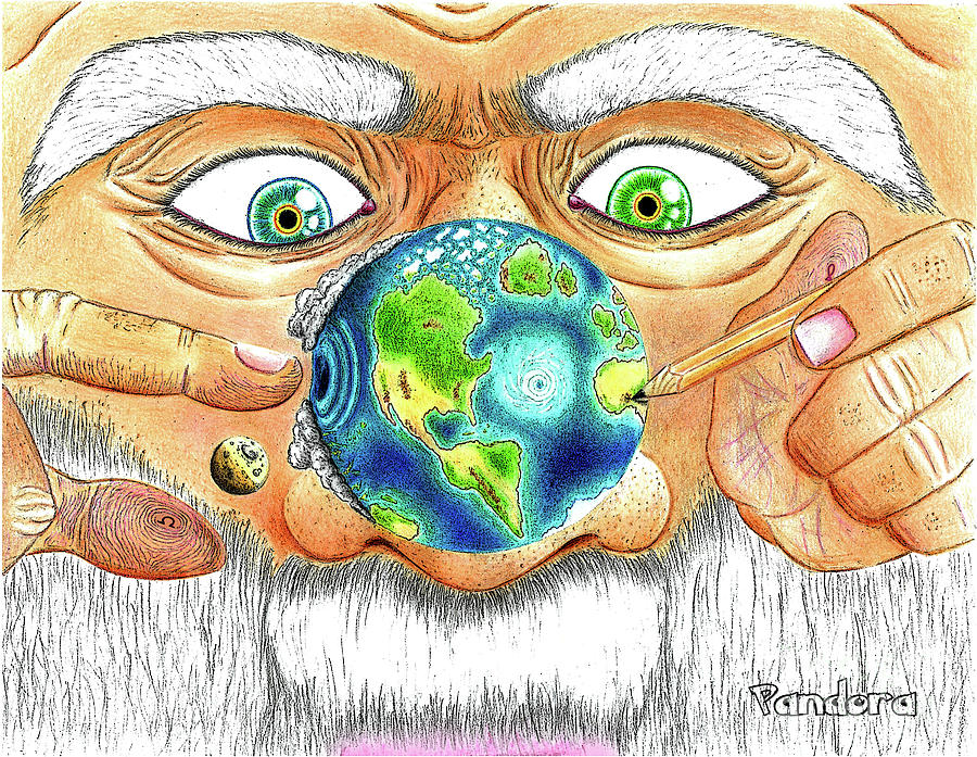God Creates the World Drawing by Pandora Fine Art America