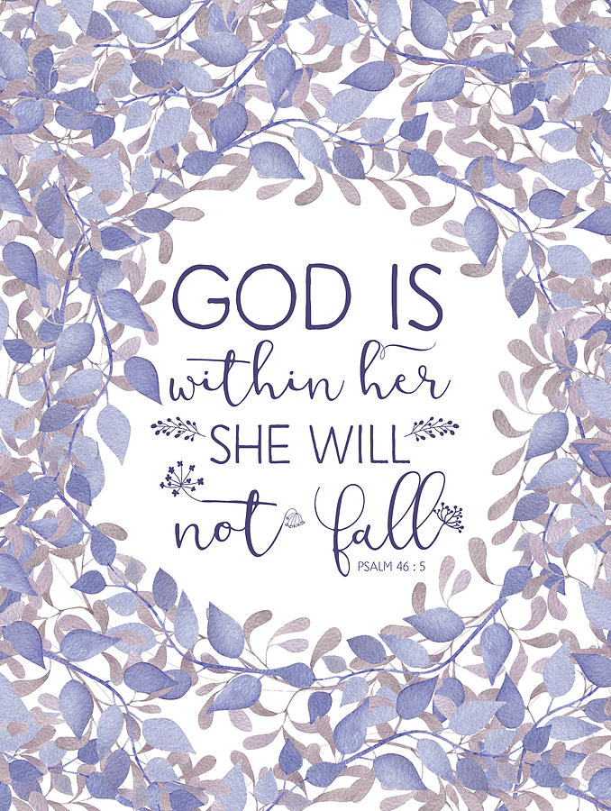 God Is Within Her Psalm Painting By Wall Art Prints