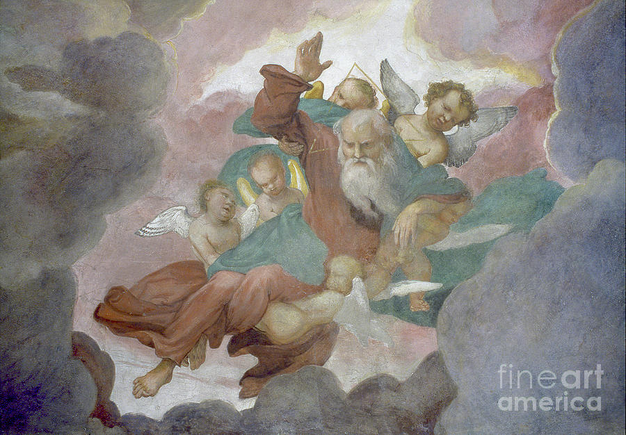 God Lifted By Angels, 1525 Painting by Lorenzo Lotto - Fine Art America