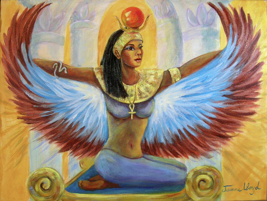 Goddess Painting - Egyptian Goddess Isis by Jeanne Lloyd