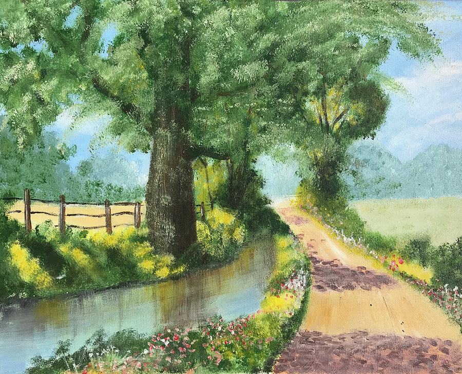 Peaceful Landscape Painting - Gods Peace Passes All Understanding by Melissa Leigh Estrada