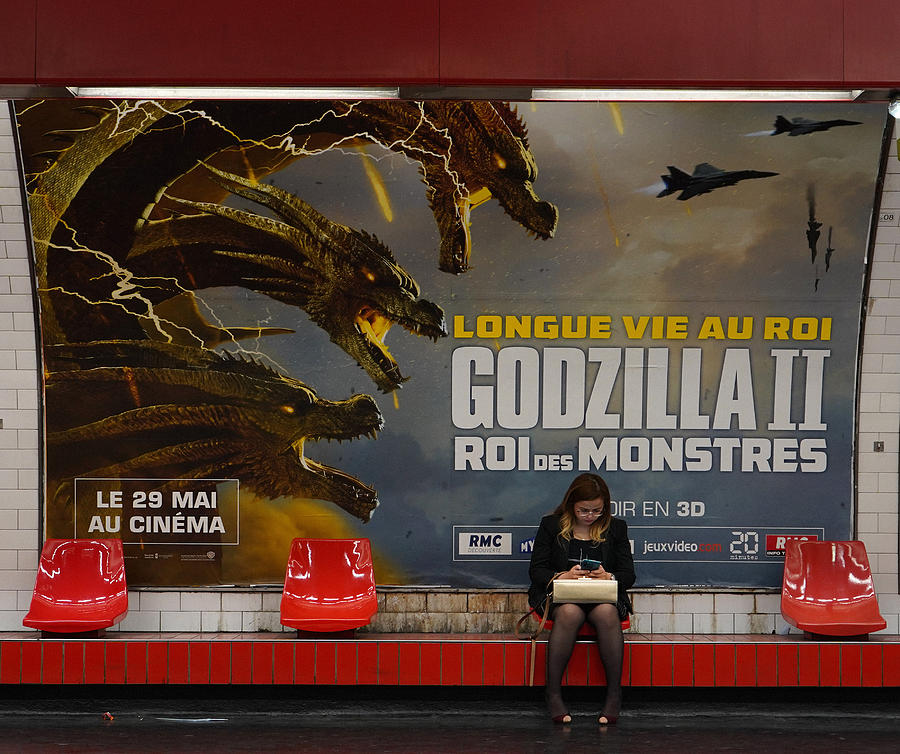 Godzilla Paris Metro Photograph by Andrew Fare