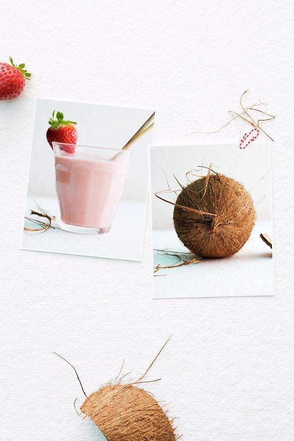 Goes Well Together: Strawberries And Coconut Photograph by Michael Wissing