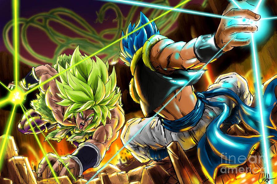 Gogeta Blue vs Super Broly by Quinton Thomas