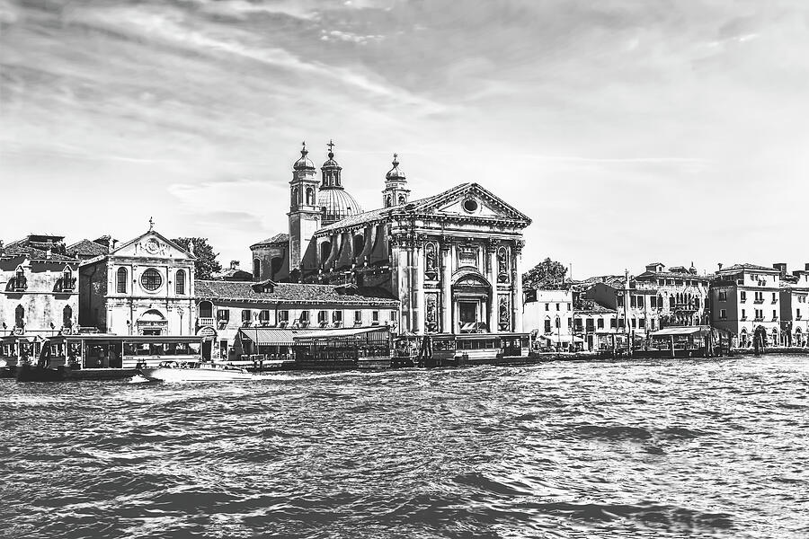 Going Down the Grand Canal of Venice in Black and White by Kay Brewer Going Down the Grand Canal of Venice in Black and White by Kay Brewer