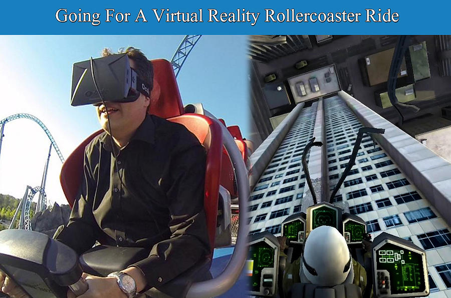 Going For A Virtual Reality Roller Coaster Ride Digital Art by Vron Cloud