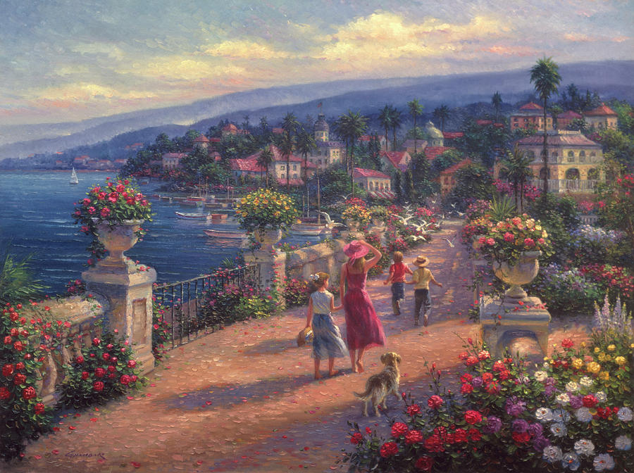 Seaside Painting - Going Home by Ghambaro