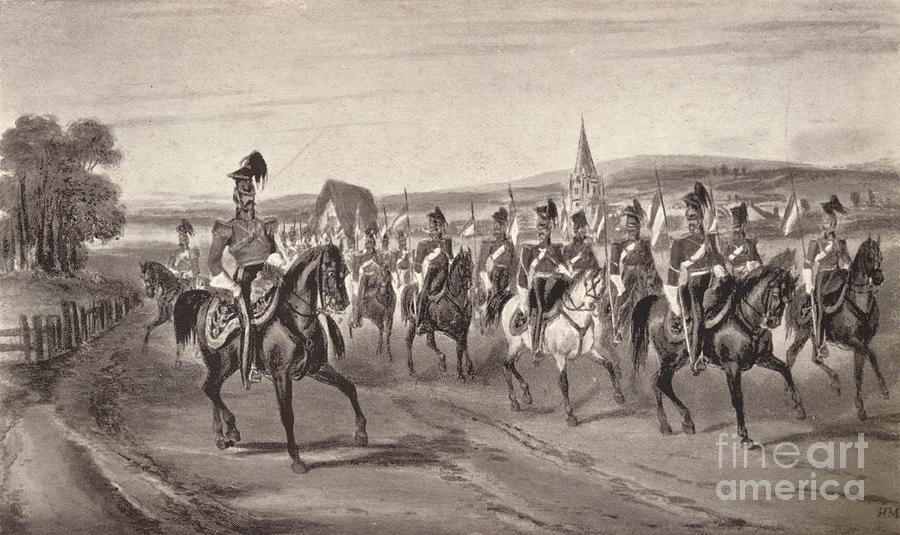 Going To The Review 16th Lancers, 1850 Drawing by Print Collector