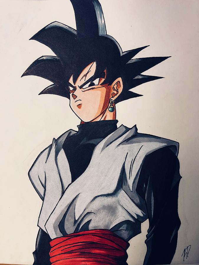 Ultra Goku black rose drawing (im the artist) : r/DragonballLegends