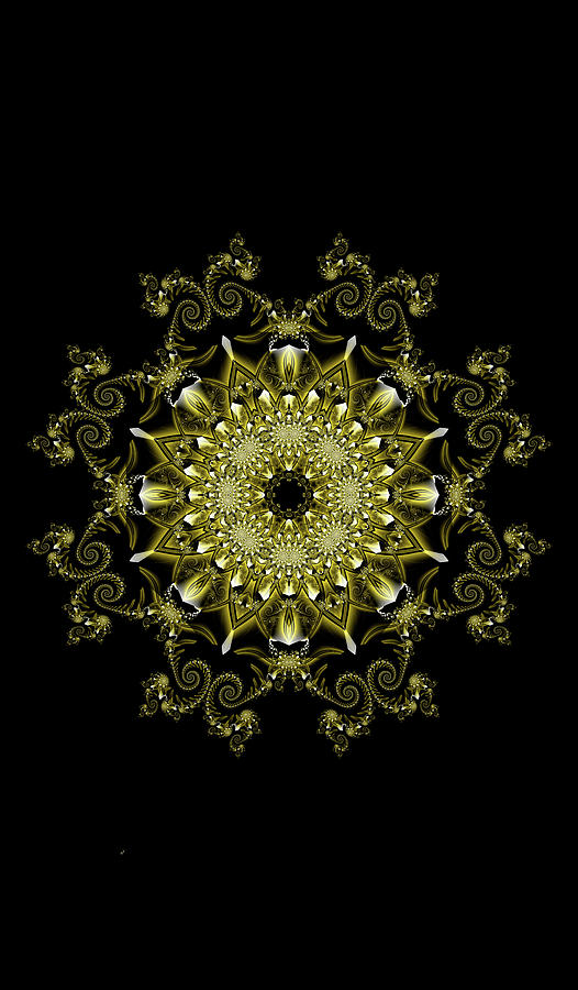 Pattern Digital Art - Gold 2 by Fractalicious