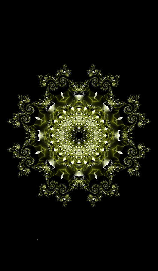 Pattern Digital Art - Gold 3 by Fractalicious