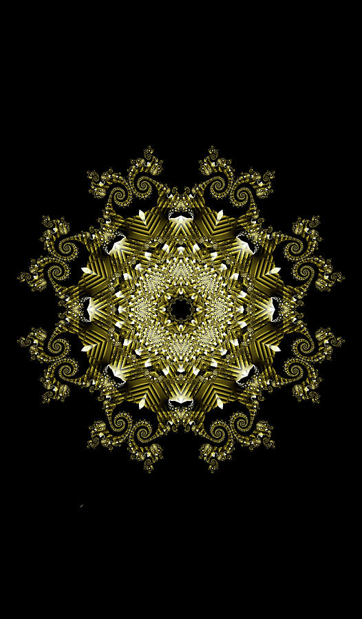 Pattern Digital Art - Gold 6 by Fractalicious
