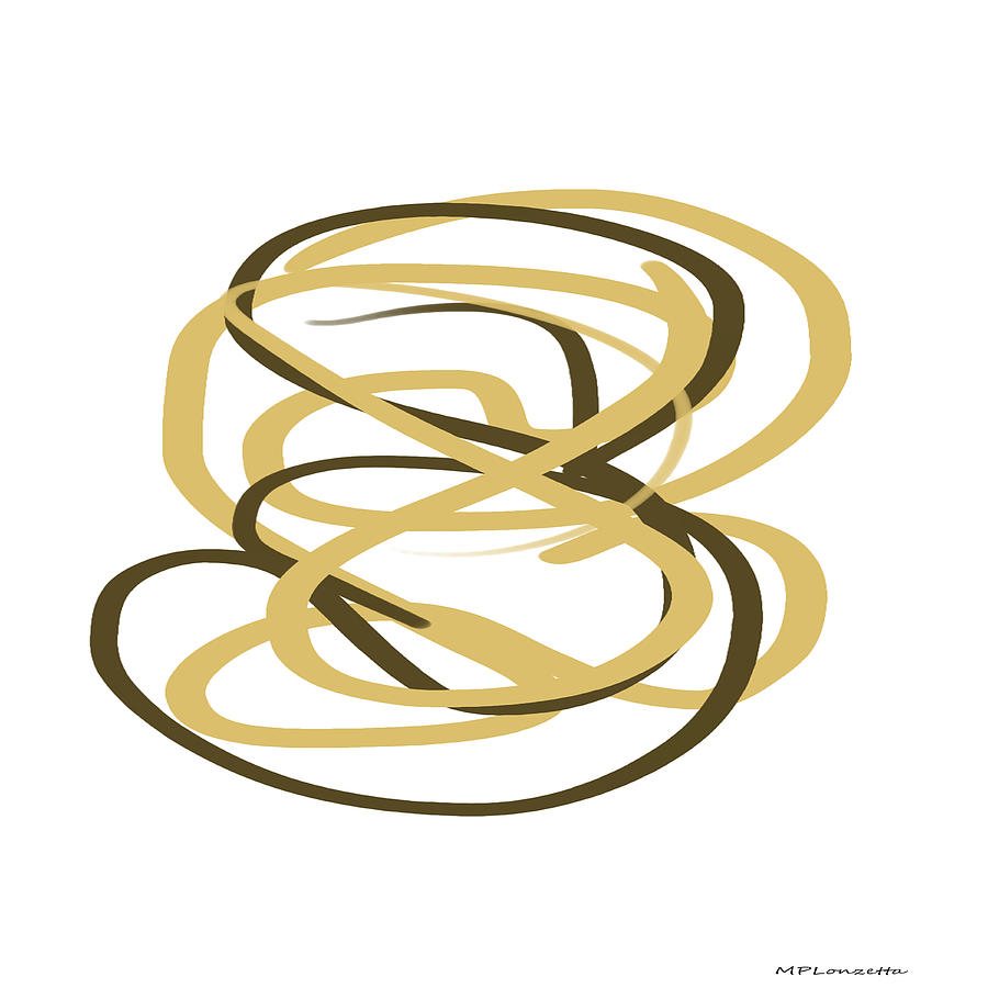 Gold and Black Abstract by Marian Palucci-Lonzetta Gold and Black Abstract by Marian Palucci-Lonzetta