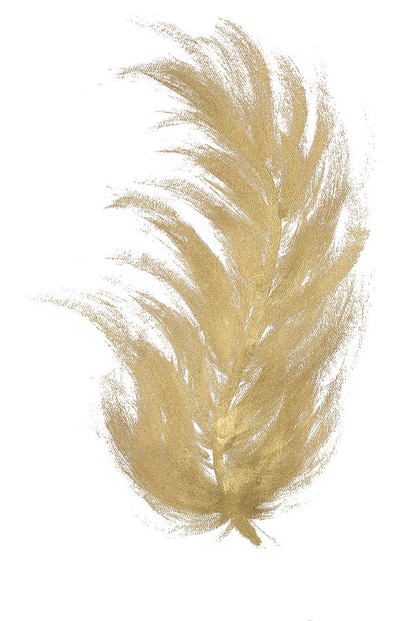 Gold Feather I Painting by L. Hewitt - Fine Art America