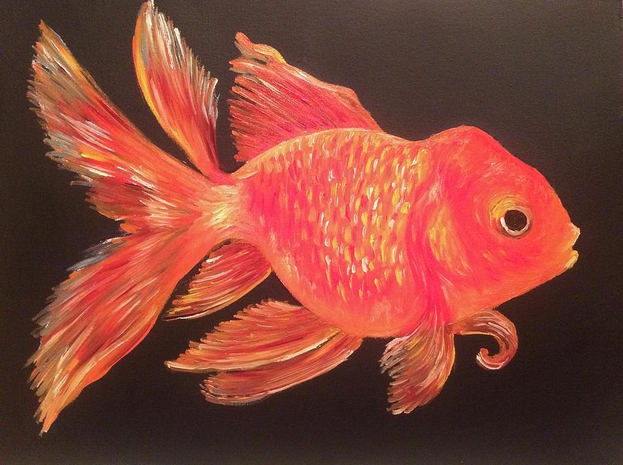 Gold fish Painting by Yuliia Stelm - Fine Art America