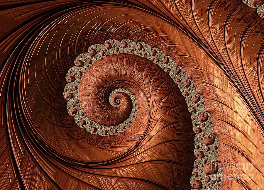 Gold Fractal, Illustration Digital Art by Victor Habbick Visions/science Photo Library